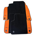 Black Floor Mats for Audi A4 - B5 Facelift Sedan (1999-2001) With Orange Alcantara | ER56 Design - AutoWin