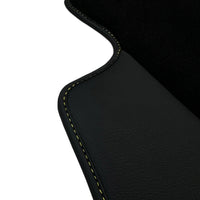 Black Floor Mats for Audi A4 - B7 Convertible (2006-2009) | Fighter Jet Edition - AutoWin