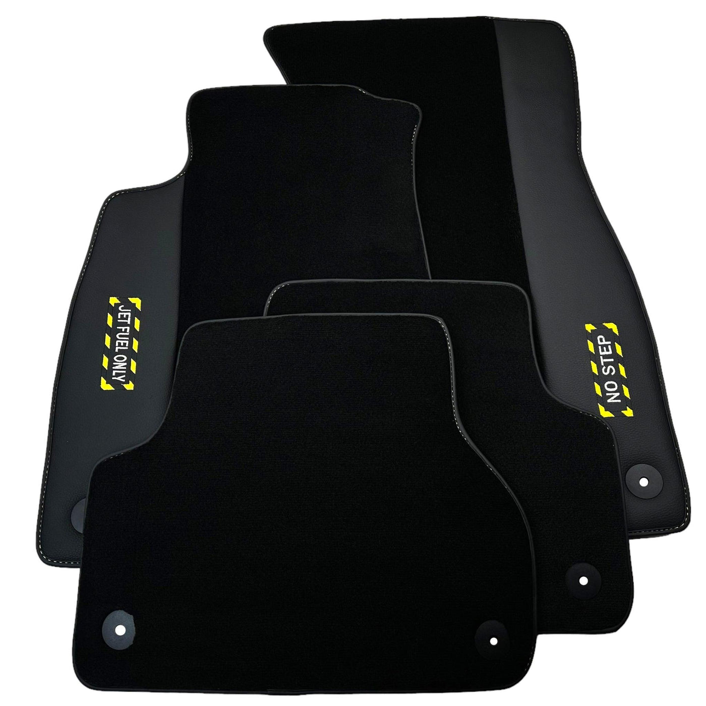 Black Floor Mats for Audi A6 - C5 Avant Facelift (2002-2004) | Fighter Jet Edition - AutoWin