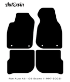 Black Floor Mats for Audi A6 - C5 Sedan (1997-2002) | Fighter Jet Edition - AutoWin