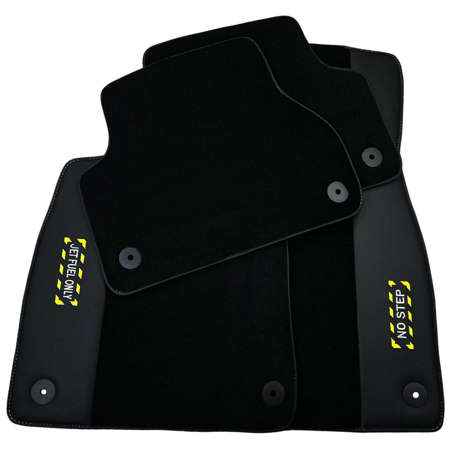 Black Floor Mats for Audi A8 D5 (2017-2023) | Fighter Jet Edition - AutoWin