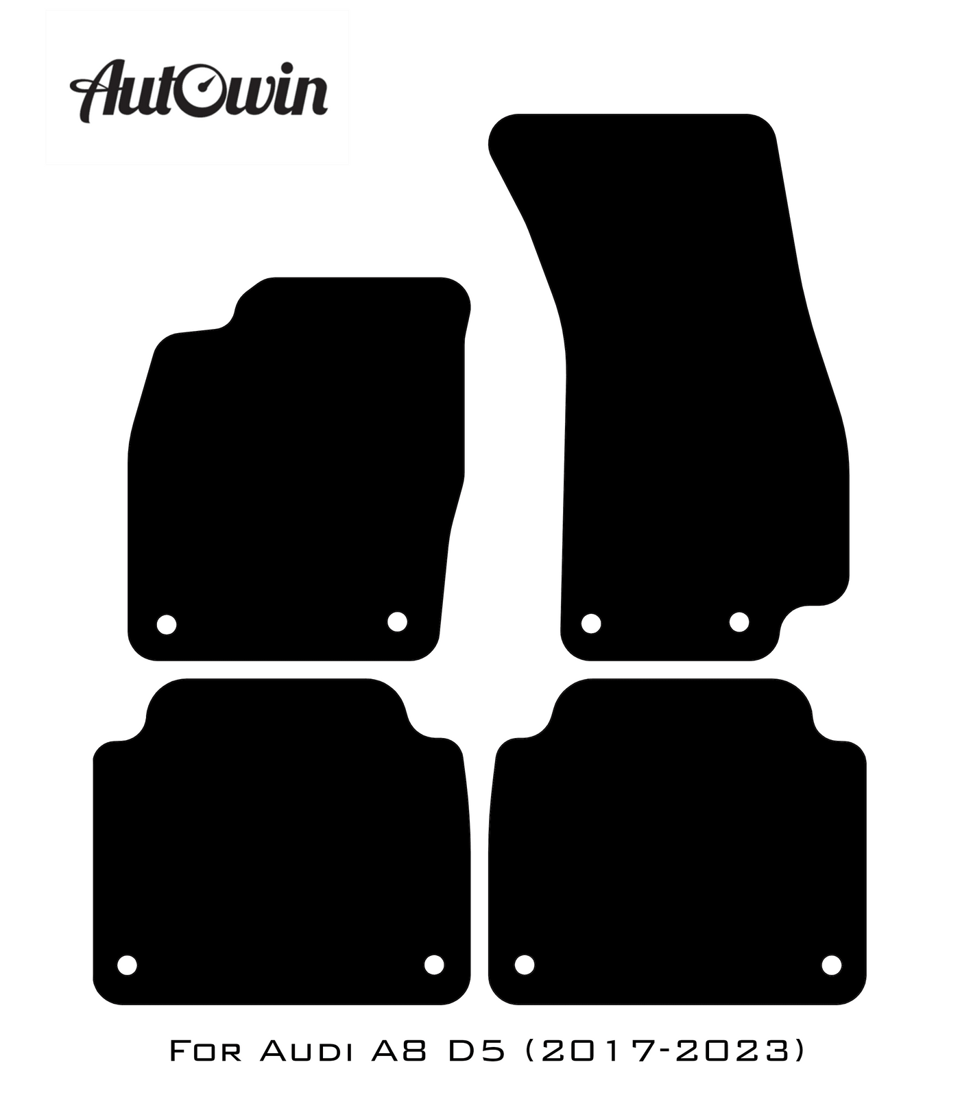 Black Floor Mats for Audi A8 D5 (2017-2023) | No Steps - AutoWin