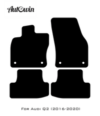 Black Floor Mats for Audi Q2 (2016-2020) | Fighter Jet Edition - AutoWin