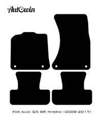 Black Floor Mats for Audi Q5 8R Hybrid (2008-2017) | No Steps - AutoWin