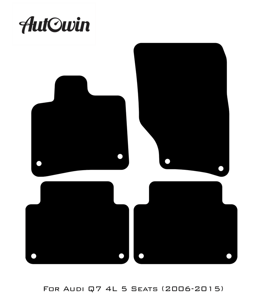 Black Floor Mats for Audi Q7 4L (2006-2015) | No Steps - AutoWin