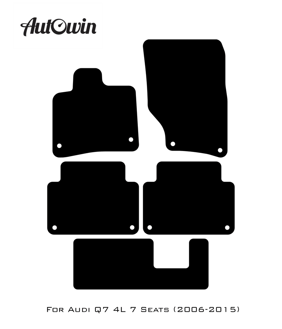 Black Floor Mats for Audi Q7 4L (2006-2015) | No Steps - AutoWin