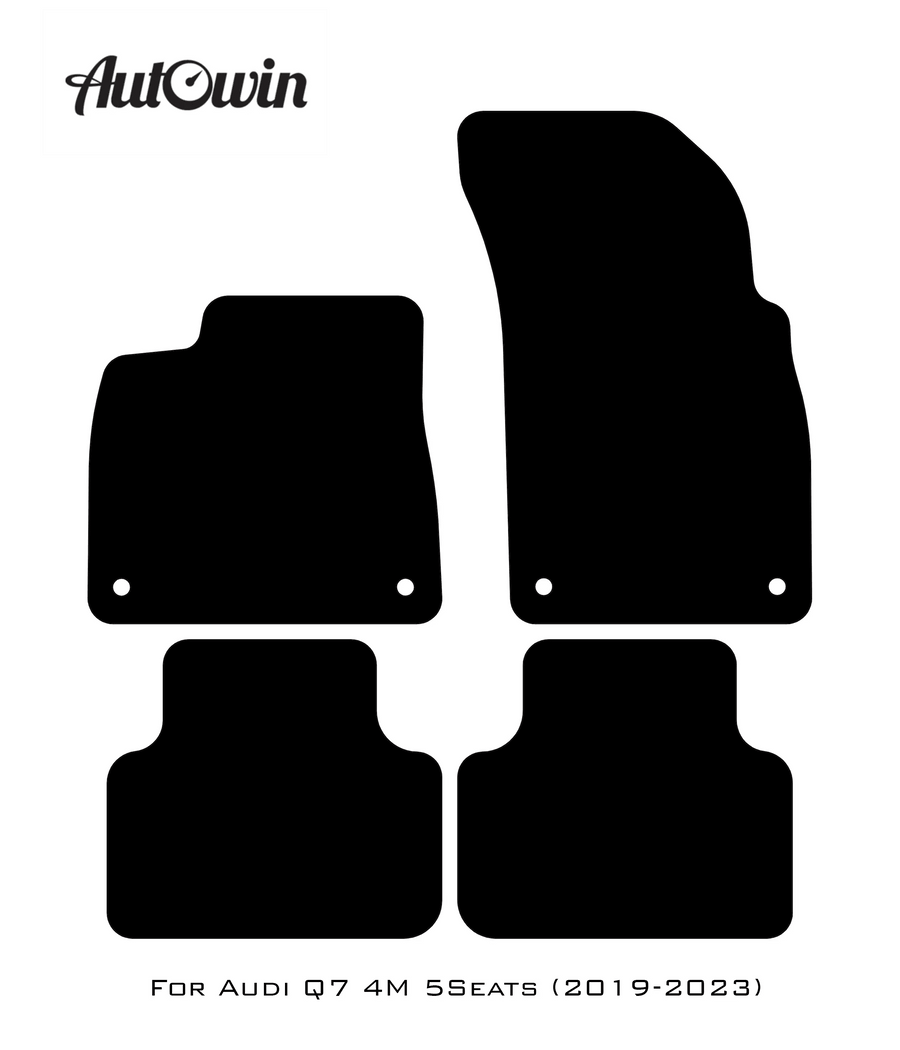 Black Floor Mats for Audi Q7 4M (2019-2023) | No Steps - AutoWin