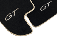 Black Floor Mats For Bentley Continental GT 2003–2011 With Beige Trim - AutoWin