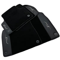 Black Floor Mats For Bentley Mulsanne (2010-2020) with Leather - AutoWin