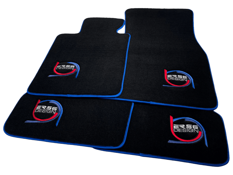 Black Floor Mats For BMW 2 Series F44 Gran Coupe ER56 Design Limited Edition Blue Trim - AutoWin