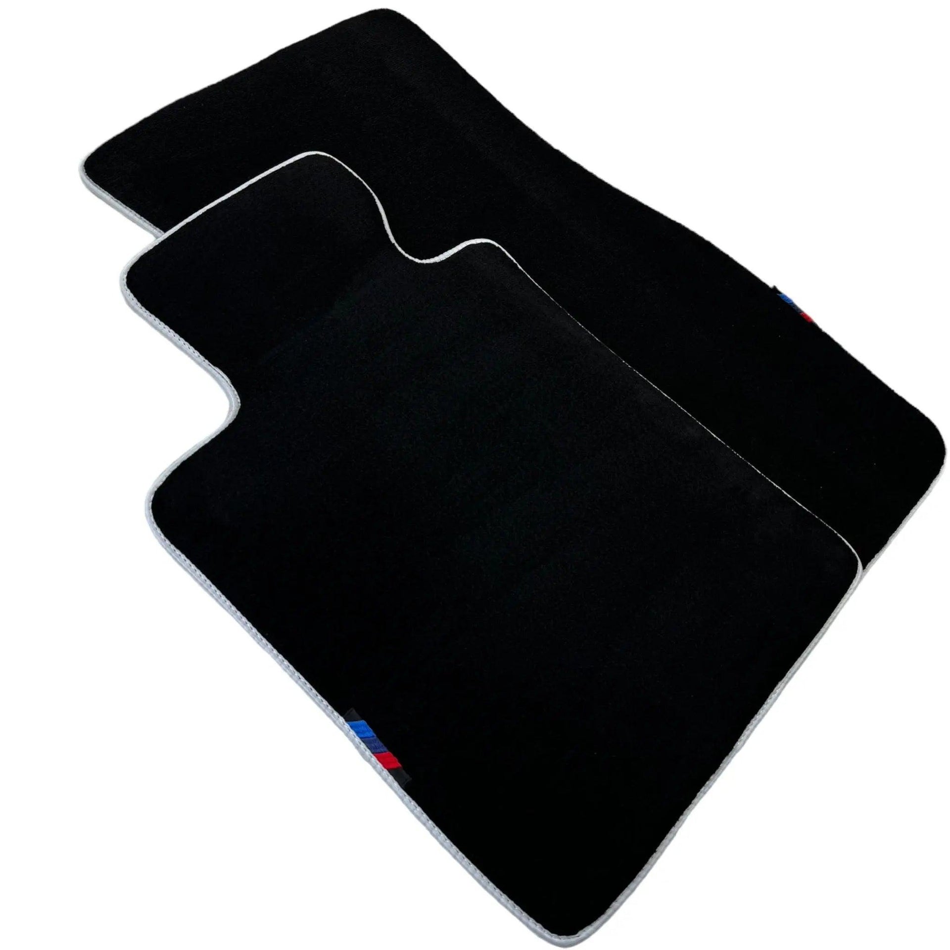 Black Floor Mats For BMW 3 Series E92 | White Trim - AutoWin