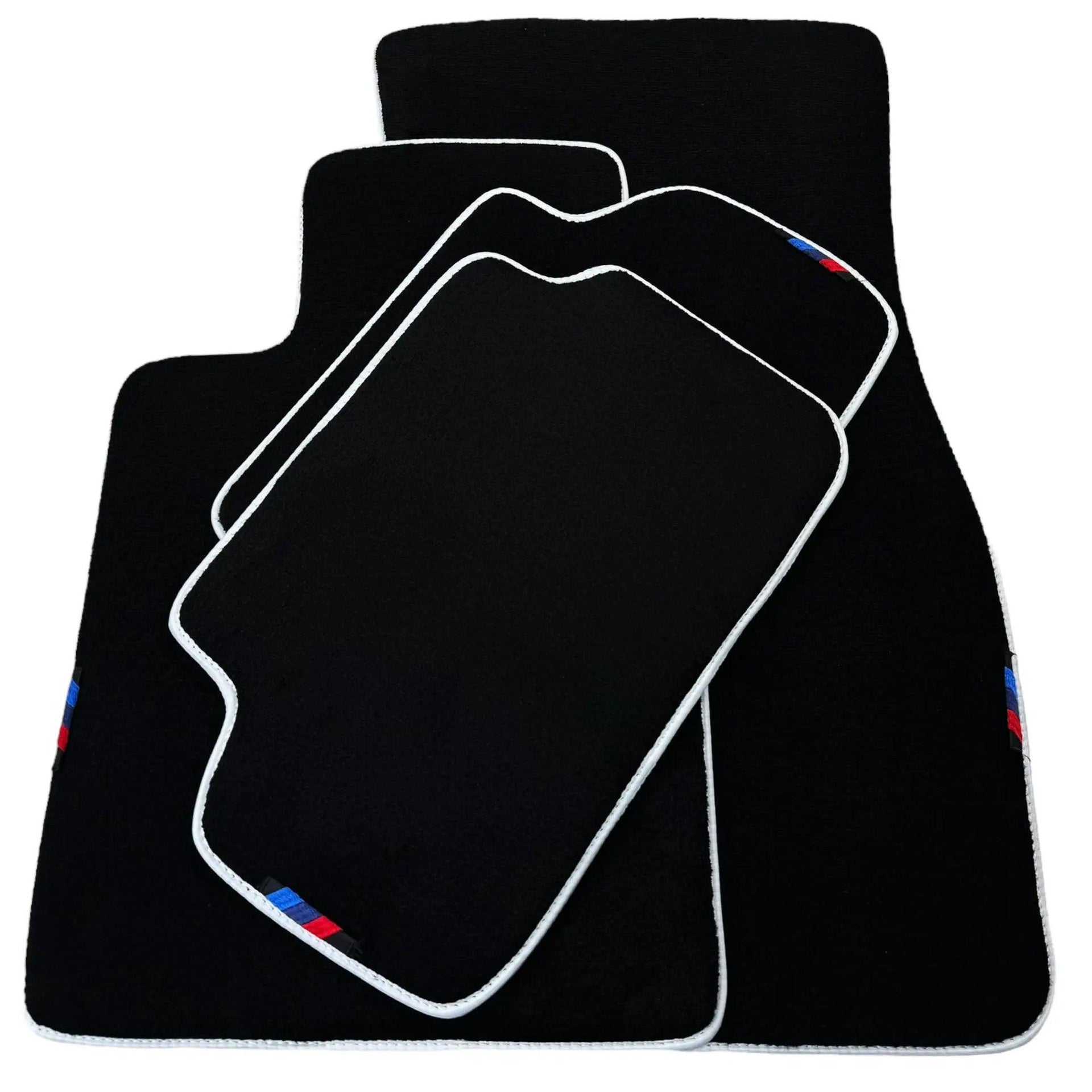 Black Floor Mats For BMW 3 Series G20 | White Trim - AutoWin