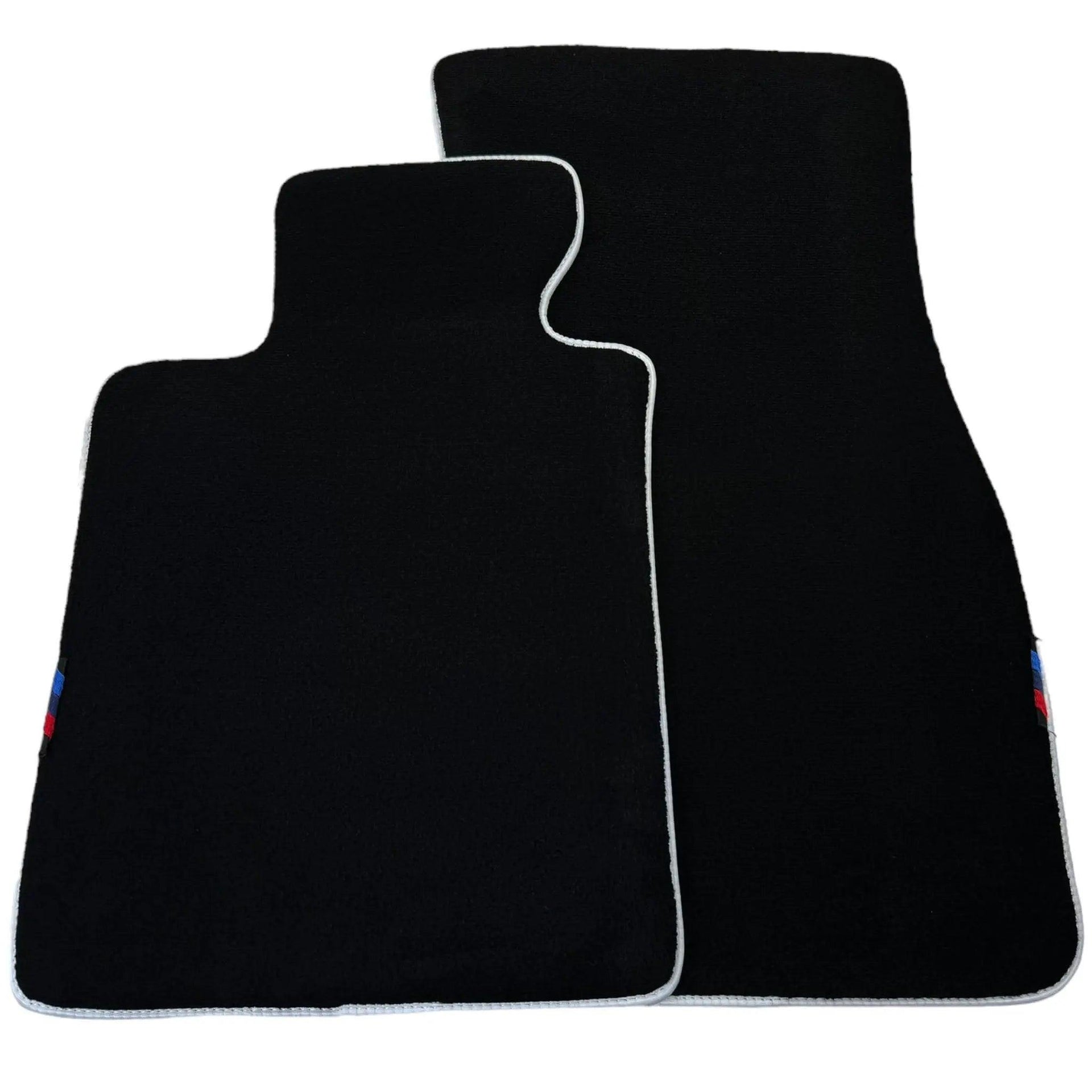 Black Floor Mats For BMW 6 Series E63 | White Trim AutoWin Brand - AutoWin