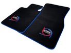 Black Floor Mats For BMW 6 Series E64 Convertible ER56 Design Limited Edition Blue Trim - AutoWin