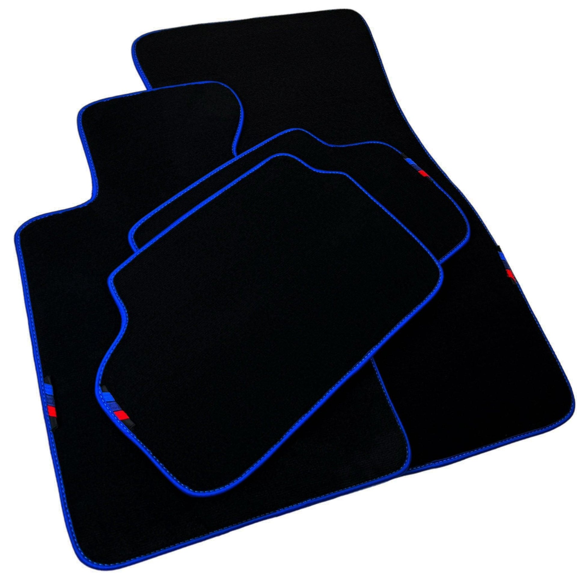 Black Floor Mats For BMW 8 Series Gran Coupe G16 | Blue Trim AutoWin Brand - AutoWin