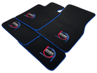 Black Floor Mats For BMW M3 4-door E90 ER56 Design Limited Edition Blue Trim - AutoWin