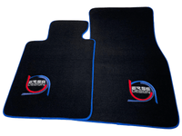 Black Floor Mats For BMW M3 4-door E90 ER56 Design Limited Edition Blue Trim - AutoWin