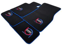 Black Floor Mats For BMW M5 E60 ER56 Design Limited Edition Blue Trim - AutoWin