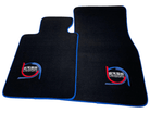 Black Floor Mats For BMW M5 F10 ER56 Design Limited Edition Blue Trim - AutoWin