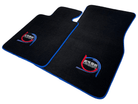 Black Floor Mats For BMW X5M E70 SUV ER56 Design Limited Edition Blue Trim - AutoWin