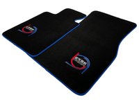 Black Floor Mats For BMW X5M F85 SUV ER56 Design Limited Edition Blue Trim - AutoWin