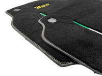 Black Floor Mats For Ferrari 458 Gt2 2012-2015 Yellow Sewing - AutoWin