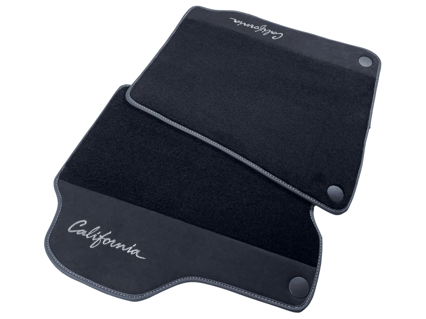 Black Floor Mats For Ferrari California 2008-2014 With Alcantara - AutoWin
