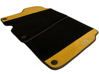 Black Floor Mats For Ferrari California 2008-2014 With Tan Alcantara - AutoWin