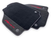 Black Floor Mats For Ferrari F8 Tributo 2019-2022 With Alcantara Leather - AutoWin