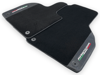 Black Floor Mats for Lamborghini Aventador With Carbon Fiber Leather - AutoWin