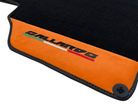 Black Floor Mats for Lamborghini Gallardo With Orange Alcantara Leather - AutoWin