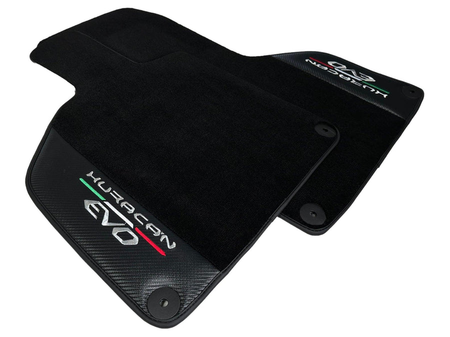 Huracan EVO (2014-2023): Black Mats with Carbon Fiber Borders