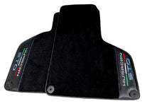 Huracan STO Black Mats: Carbon Fiber Leather & Orange Sewing
