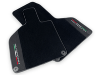 Black Carpet Floor Mats for Lamborghini Huracan with Alcantara Leather - AutoWin