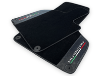 Black Floor Mats for Lamborghini Huracan With Carbon Fiber Leather - AutoWin