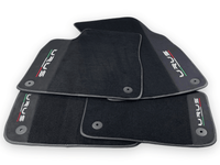 Black Floor Mats For Lamborghini Urus With Alcantara Leather - AutoWin