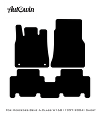 Black Floor Mats For Mercedes Benz A-Class W168 (1997-2004) | Fighter Jet Edition - AutoWin