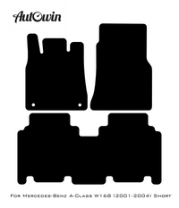 Black Floor Mats For Mercedes Benz A-Class W168 (2001-2004) | AutoWin Edition - AutoWin