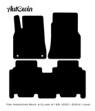 Black Floor Mats For Mercedes Benz A-Class W168 (2001-2004) | Fighter Jet Edition - AutoWin