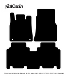 Black Floor Mats For Mercedes Benz A-Class W168 (2001-2004) | Fighter Jet Edition - AutoWin