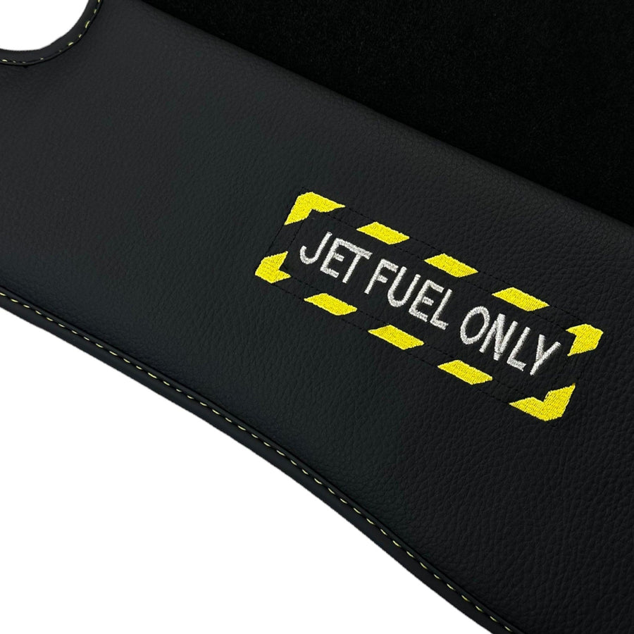 Black Floor Mats For Mercedes Benz A-Class W177 Hatchback (2018-2023) | Fighter Jet Edition - AutoWin