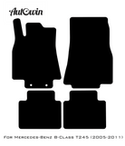 Black Floor Mats For Mercedes Benz B-Class T245 (2005-2011) | Fighter Jet Edition - AutoWin