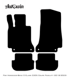 Black Floor Mats For Mercedes Benz C-Class C205 Coupe Facelift (2018-2023) | Fighter Jet Edition - AutoWin
