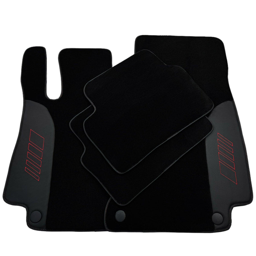 Black Floor Mats For Mercedes Benz CLK-Class A208 Convertible (1998-2003) | AutoWin Edition - AutoWin