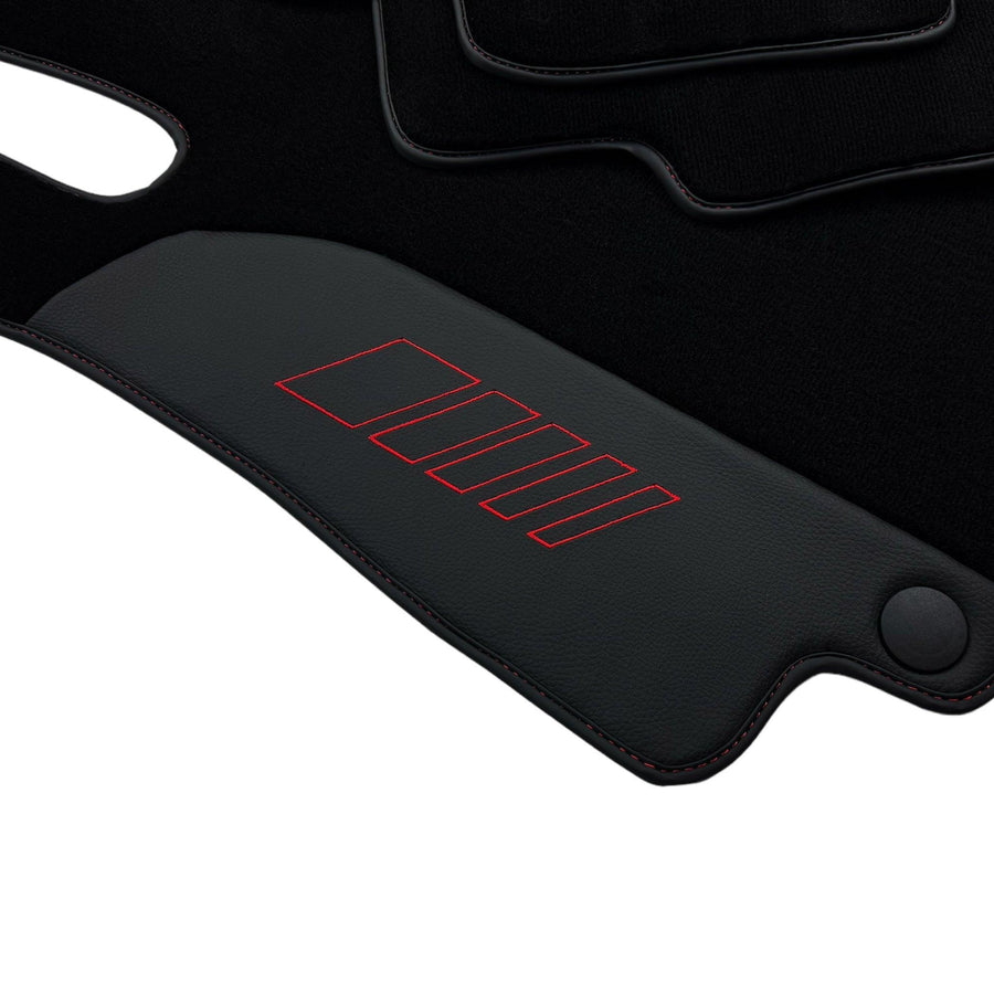 Black Floor Mats For Mercedes Benz CLK-Class A208 Convertible (1998-2003) | AutoWin Edition - AutoWin