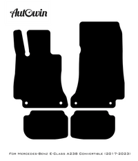 Black Floor Mats For Mercedes Benz E-Class A238 Convertible (2017-2023) | Fighter Jet Edition - AutoWin