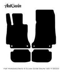 Black Floor Mats For Mercedes Benz E-Class C238 Coupe (2017-2023) | AutoWin Edition - AutoWin