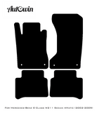 Black Floor Mats For Mercedes Benz E-Class W211 Sedan 4Matic (2002-2009) | Fighter Jet Edition - AutoWin