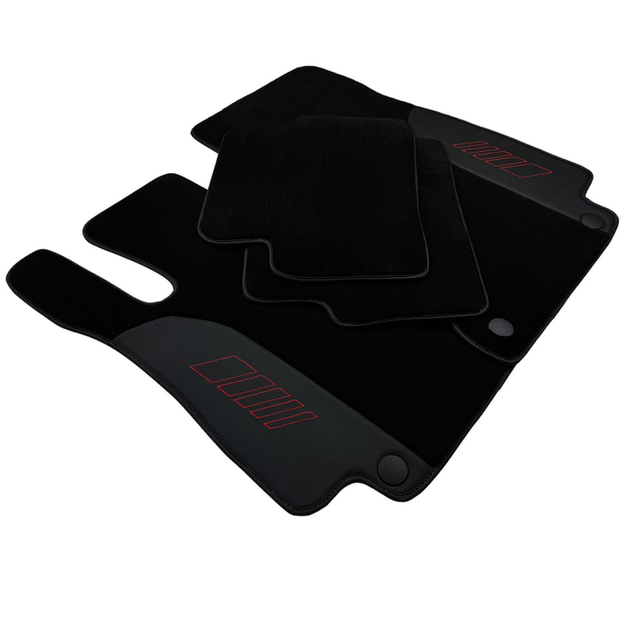 Black Floor Mats For Mercedes Benz GLA-Class H247 (2021-2023) Hybrid | AutoWin Edition - AutoWin