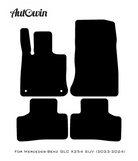 Black Floor Mats For Mercedes Benz GLC-Class C253 Coupe (2020-2023) Hybrid | Fighter Jet Edition - AutoWin